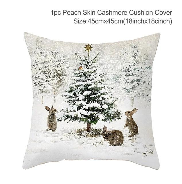 Christmas Elk Tree Cushion Cover - Puritific