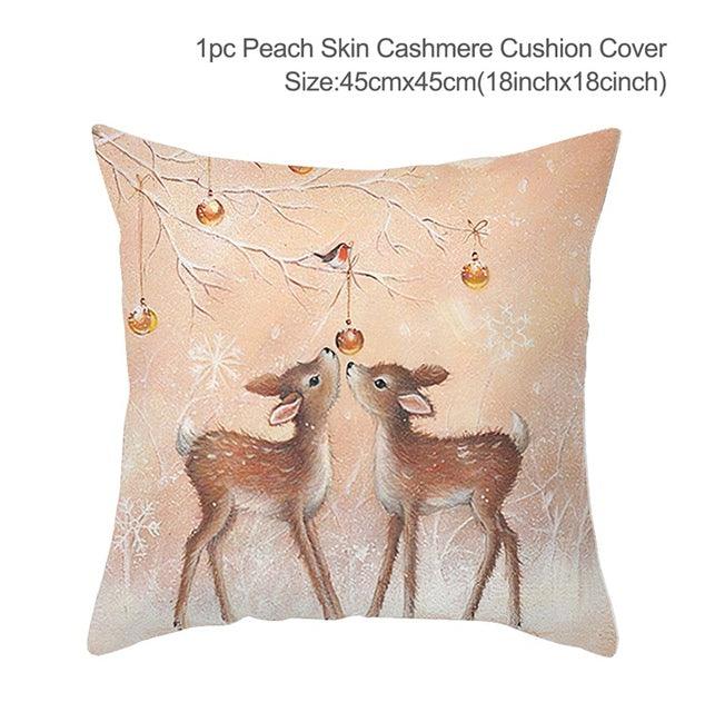 Christmas Elk Tree Cushion Cover - Puritific