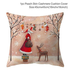 Christmas Elk Tree Cushion Cover - Puritific