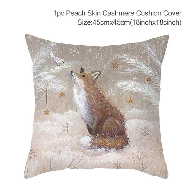 Christmas Elk Tree Cushion Cover - Puritific