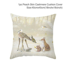 Christmas Elk Tree Cushion Cover - Puritific