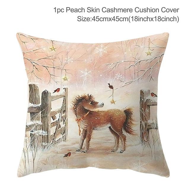 Christmas Elk Tree Cushion Cover - Puritific