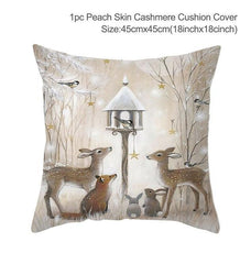 Christmas Elk Tree Cushion Cover - Puritific