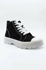 Chunky Platform Heel High-Top Sneakers - Puritific