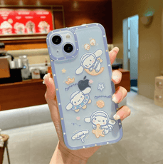 Cinnamoroll Sanrio With Quicksand Stand Phone Case - Puritific