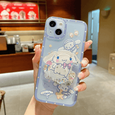 Cinnamoroll Sanrio With Quicksand Stand Phone Case - Puritific