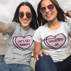 Conversation Heart Shirts❤️🧡💙💛 Phrase + Color Options! For Your Bachelorette Party - Puritific