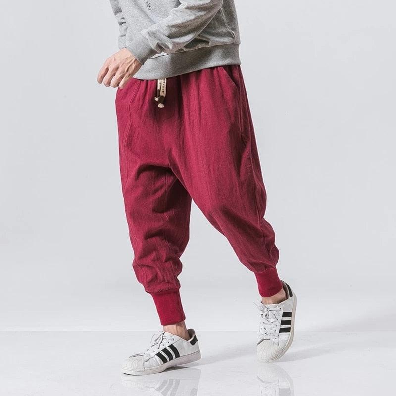 Cotton Linen Harem Pants for Men - Puritific