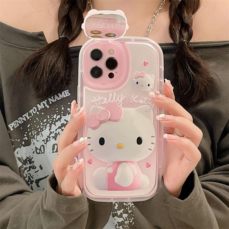 Creative Lens Makeup Mirror Stand Phone Cases For iPhones - Puritific