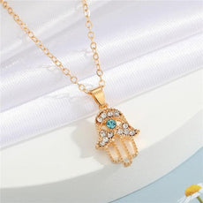 Crystal Turkish Evil Eye Necklace - Puritific