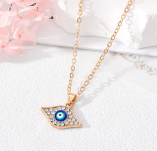 Crystal Turkish Evil Eye Necklace - Puritific