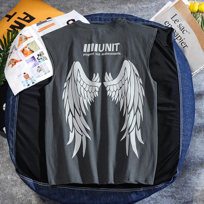 Cut Off Angel Wings Tee - Puritific