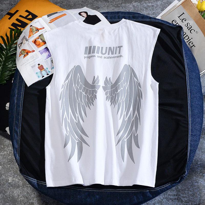 Cut Off Angel Wings Tee - Puritific