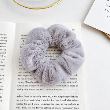 Gray plush ring