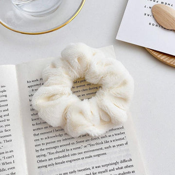 White plush ring