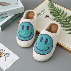 Cute Smile Pattern Fluffy Slippers - Puritific