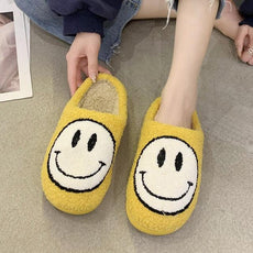 Cute Smile Pattern Fluffy Slippers - Puritific