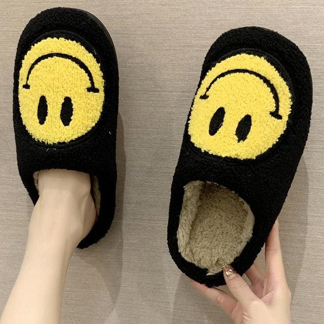 Cute Smile Pattern Fluffy Slippers - Puritific