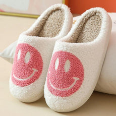 Cute Smile Pattern Fluffy Slippers - Puritific