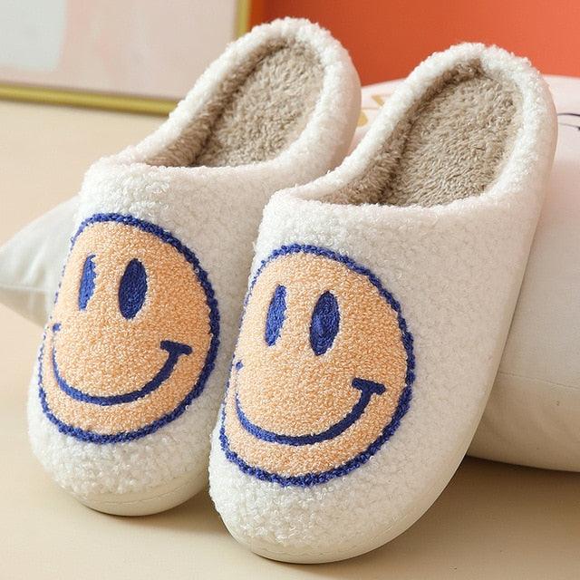 Cute Smile Pattern Fluffy Slippers - Puritific