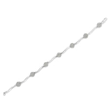 Sterling Silver Diamond Link Bracelet (1 cttw, H-I Color, I1-I2 Clarity) - Puritific