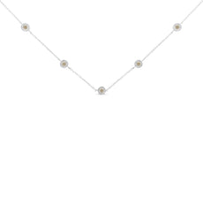 Sterling Silver Diamond Station Necklace (1/2 cttw, I-J Color, I1-I2 Clarity) - Puritific