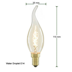 Vintage Retro C35 Candle Light Bulb Edison Filament Style 60W Candle Lamp~1224-2