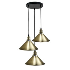 3 Pendant Light Fixture Brass Over the Kitchen Island~1302-9