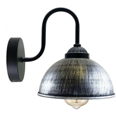 Retro Wall Lamp with Dome Metal Shade, E27 Indoor Wall Lighting Fixtures~1264-10