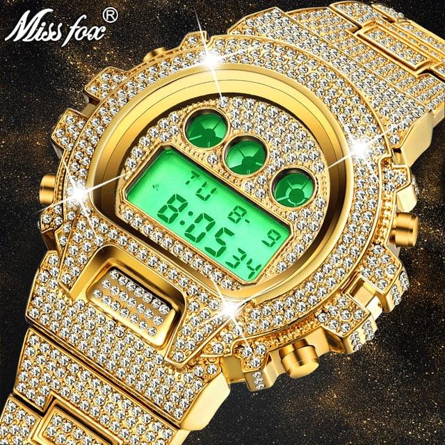 Digital Diamond Quartz Wristwatches - Puritific