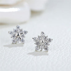 Christmas Snowflake Stud Earrings - Puritific