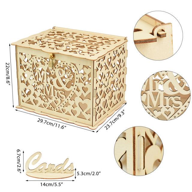 Wooden Wedding Gifts Card Boxes - Puritific