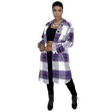 Elegant Checkered Coat - Puritific