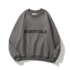 Essentials Sweatshirt Reflective Letter Printed - Puritific