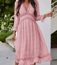 Fashion Long Sleeve Midi Dress - Puritific