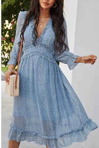 Fashion Long Sleeve Midi Dress - Puritific