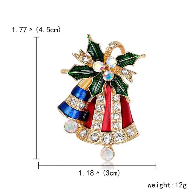 Lovely Xmas Enamel Brooch Pin - Puritific