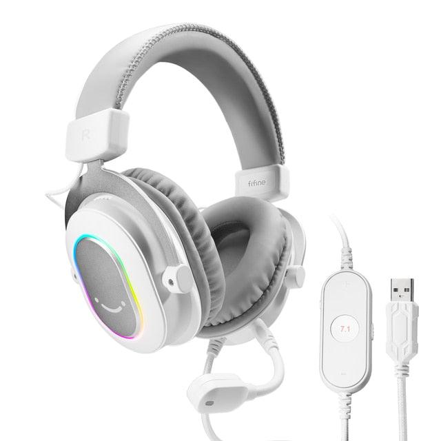 Fifine Dynamic RGB Gaming Headset with Mic Over-Ear - Puritific