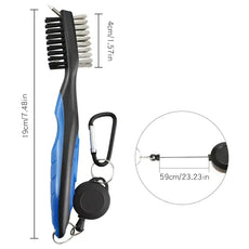 Golf Cleaning Brush For Club With Carabiner Groove Sharpene - Puritific