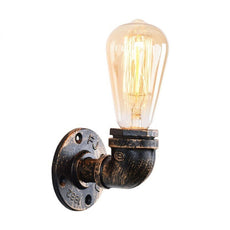 Vintage Industrial Water Pipe Lamp Retro Light Steampunk Wall Sconce + Free Bulb~2136-5