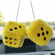 Fuzzy Plush Dice Car Accessory - Puritific