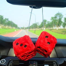 Fuzzy Plush Dice Car Accessory - Puritific