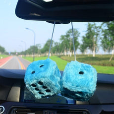 Fuzzy Plush Dice Car Accessory - Puritific