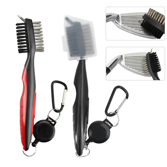 Golf Cleaning Brush For Club With Carabiner Groove Sharpene - Puritific