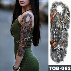 Geisha and Indian Full Arm Tattoo - Puritific