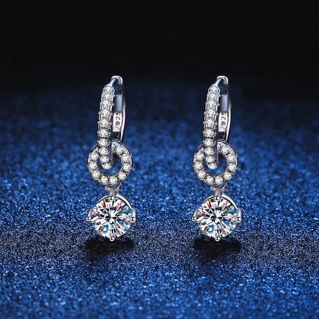 Genuine Moissanite Drop Earrings - Puritific