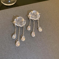 Geometric Clouds Water Drop Earrings - Puritific