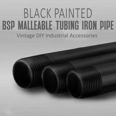 30cm BSP Black Malleable Tubing iron threaded pipe Light Fittings~3535-4