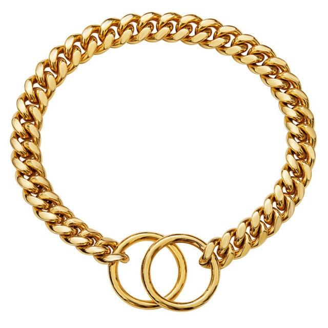 Gold Link Chain Collar for Dogs - Puritific