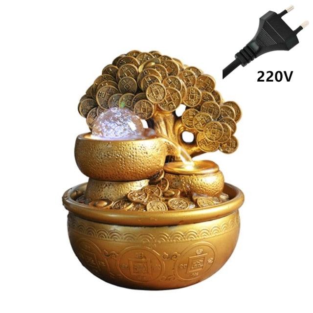 Gold Money Tree Water Fountain Ornaments - Puritific